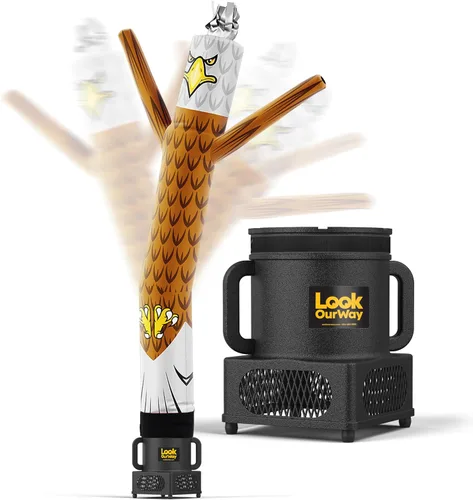 LookOurWay Air Dancers - Hombre inflable de tubo de 2,13 m de alto con movimiento loco y ondulante, con soplador resistente al clima para publicidad