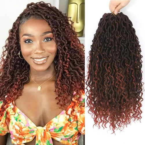 Miniatura 129 de Alicoco Goddess Locs Cabello de Ganchillo 12 Pulgadas 8 Paquetes Rastas Sintéticas de Ganchillo Para Mujeres Rastas Suaves Boho Pre-enrolladas River