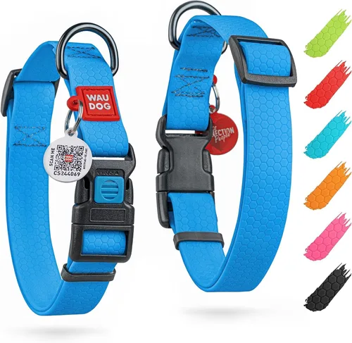 Miniatura 14 de WAUDOG Collar de Perro Impermeable - Collar de Perro Ajustable para Perros Grandes, Pequeños y Medianos - Collar de Perro Desmontable Impermeable