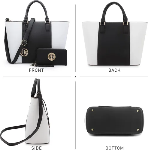 Miniatura 75 de Dasein Satchel Purse Handbag for Women Large Shoulder Work Tote Bag With Matching Wallet