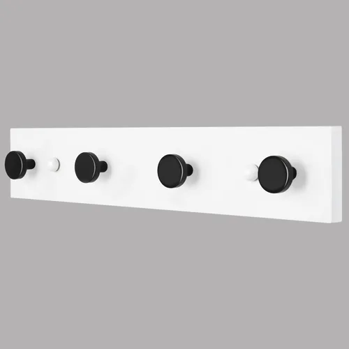 Miniatura 7 de HASWARE Ganchos de pared de 16 pulgadas, perchero de madera con 4 ganchos de pared de aluminio, para sombrero, toalla, bolsa de llaves