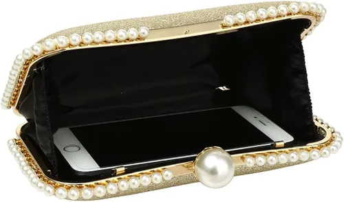 Miniatura 4 de Bolso cruzado con asa superior para mujer bolso de noche con cuentas brillantes bolso de mano para fiesta graduación boda cóctel