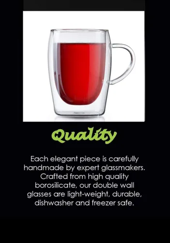 Miniatura 4 de CAFÉ BREW COLLECTION Tazas de café con aislamiento de doble pared (juego de 2), juego de tazas de café de 10.5 onzas, aptas para lavavajillas