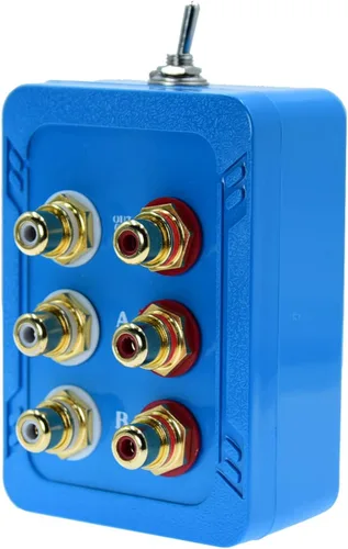 Miniatura 7 de Sin ruido 2 en 4 salida o 4 en 2 salida Audio Selector de sonido RCA hembra canal estéreo 2 interruptor divisor caja conmutación sin alimentación