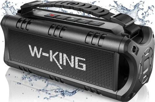 W-KING Altavoces Bluetooth Portátiles Inalámbricos, (60W Pico) 30W RMS IPX6 Altavoz para Exteriores Impermeable Fuerte, 24H, EQ, AUX, Tarjeta TF,