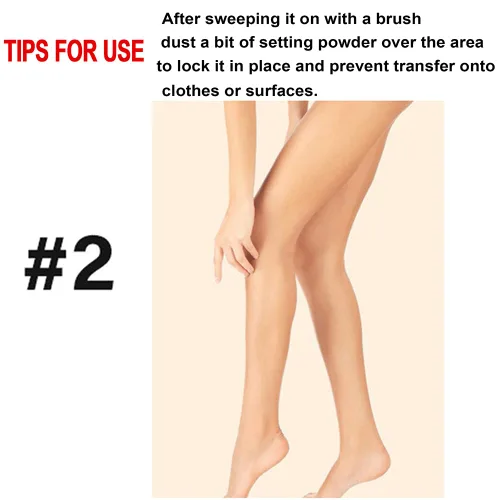 Miniatura 2 de Maquillaje de piernas impermeable con brocha, corrector corporal sin transferencia para apariencia de venas varicosas, tatuaje y cobertura
