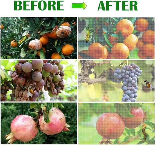 Miniatura 5 de Cubierta para plantas de jardín, bolsas de red de protección para plantas con cremallera, cubierta de red para árboles frutales, bolsas de malla