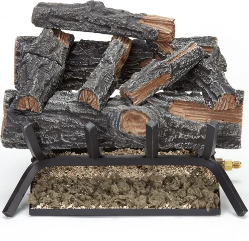 Miniatura 2 de HearthSense MO18HVL Juego de Troncos de Chimenea Ventilados de Gas Natural con Encendido por Cerilla, 45000 BTU, Calienta hasta 1650 Pies Cuadrados