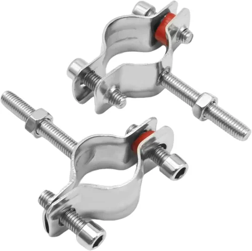 Miniatura 3 de EATAKWARD 4 soportes de tubo de techo de acero inoxidable 304 para montaje en pared, rango de 1.969-3.937 in, abrazadera de correa de tubo ajustable
