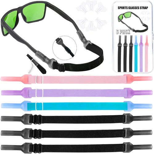 Miniatura 11 de Correa de lentes para niños y niñas (6.5 a 10 pulgadas), correas de silicona para lentes para mujeres y hombres, correa para lentes para niños