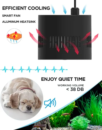 Miniatura 3 de Lominie - Luz LED para acuario de espectro completo, luz de tanque de peces de agua dulce y agua salada para coral, arrecife, tanque de nano acuario