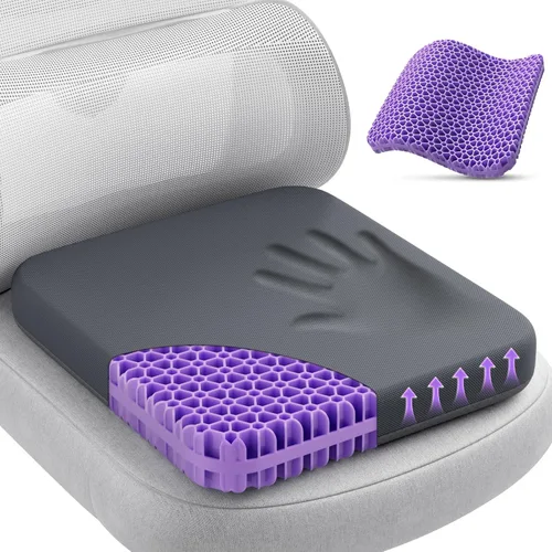 Miniatura 10 de Cojín de asiento de gel TushGuard para sentarse por mucho tiempo, diseño patentado agrandado y engrosado, refrescante y transpirable para silla
