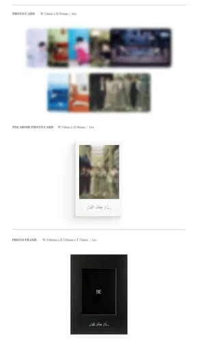 Miniatura 3 de BTS [BE] DELUXE EDITION LIMITED Album. 1p CD+192p Photo Book+32p Making Book+1p Poster+8p Photo Card+1p Polaroid Card+1p Photo Frame+7p Post Card+1p