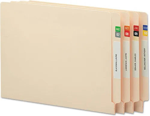 Smead ETS Etiqueta mensual codificada por colores, enero a diciembre, hoja de etiquetas, colores surtidos (67450)