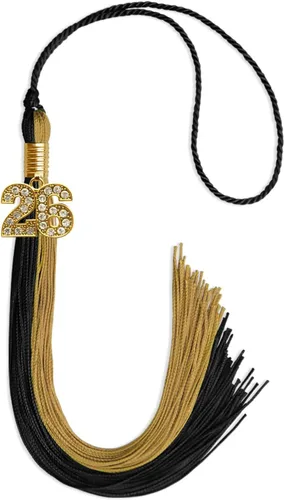 Miniatura 170 de Endea Graduation Borla de doble color con dije dorado (negro/oro brillante, 2022)