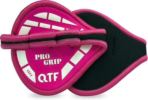 QTF Almohadillas de neopreno para gimnasio, protectores de palma de gimnasio, reemplazo de guantes de entrenamiento para hombres y mujeres, Rosa