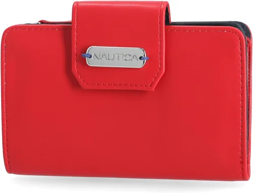 Miniatura 6 de Nautica para Mujeres, Cartera de Cuero Vegano RFID Close Reach, Pequeño Monedero Tarjetero con Bolsillo con Cremallera para Monedas y Ventana de ID