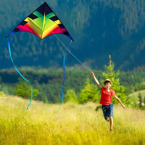 Miniatura 4 de Cometa Delta para principiantes para niños y adultos, cometa de playa fácil de volar