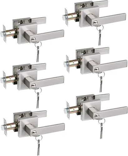 Miniatura 35 de NEWBANG Manija de palanca de puerta sólida con acabado negro mate