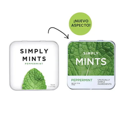 Miniatura 8 de SIMPLY MINTS - Mentas naturales de menta piperita para el aliento, paquete de 6 (180 piezas), hechas con aceite de menta piperita real Sin