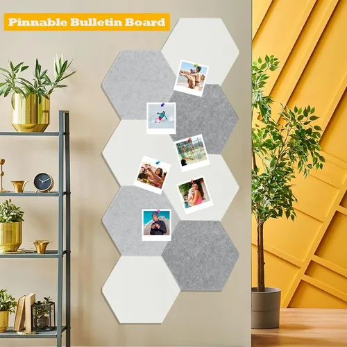 Miniatura 5 de Paneles acústicos, Magrowill, paquete de 12 paneles de pared insonorizados, paneles acústicos de alta densidad absorbentes de sonido