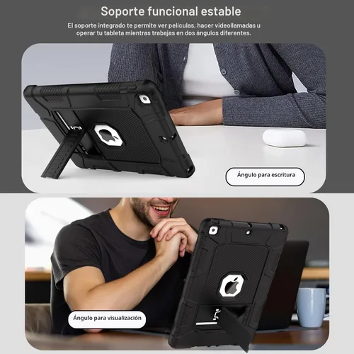 Miniatura 4 de Funda para iPad de 7ª/8ª generación, funda para iPad 10.2, híbrida, resistente, a prueba de golpes, funda de protección contra caídas construida