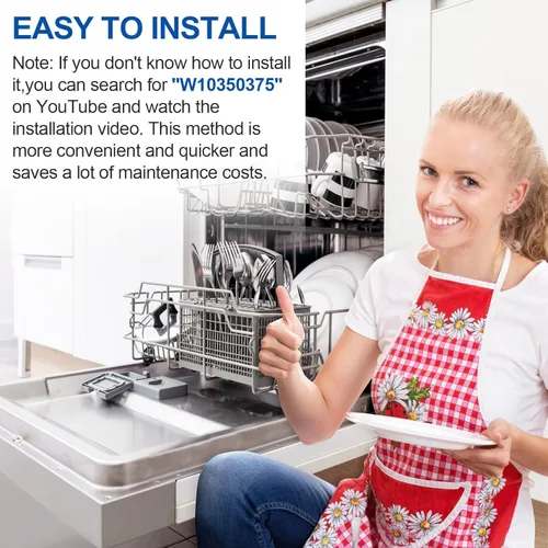 Miniatura 8 de Actualizado W10350375 Piezas de Ajuste de Estante Superior de Lavavajillas para Whirlpool WDT730PAHZ0 WDT750SAHZ0, Piezas de Estante Superior
