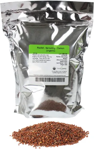 Miniatura 12 de Semillas germinantes de rábano 1 lb - Semillas microverdes Daikon sin OMG para cultivo en interiores