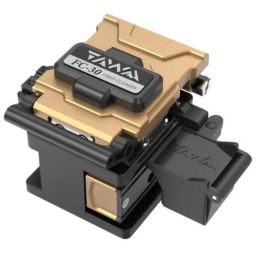 Cortador automático de estabilidad FC-30 de cuchilla de fibra óptica con 48,000 Cleaves Ángulo de cuchilla <0.5 ° Construido en cubo de basura para