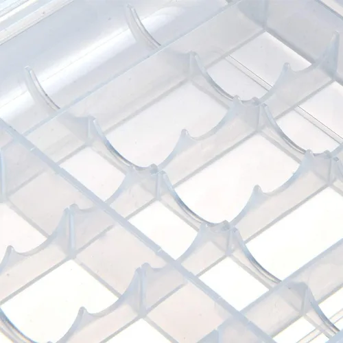 Miniatura 2 de Caja de almacenamiento de batería AA AAA, soporte organizador de plástico transparente, contenedor portátil con capacidad para 10 pilas AA