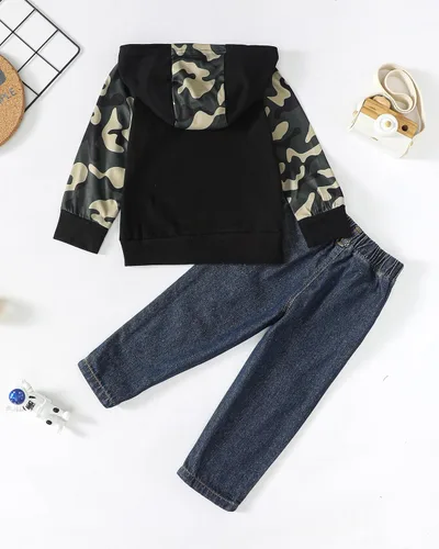 Miniatura 93 de Renotemy Ropa de bebé para niño, trajes de mezclilla, sudadera con capucha para bebés, pantalones de mezclilla, ropa para niños pequeños