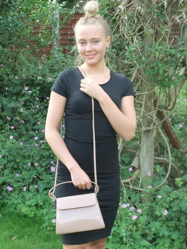 Miniatura 5 de LONI Bolso de mano para mujer Bolso de hombro y asa superior Bolso de charol para boda y baile de graduación