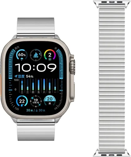 Miniatura 8 de Correas elásticas de metal para Apple Watch Ultra 2 de 1.732 pulgadas (1.929 in) compatibles con Apple Watch Ultra de 1.929 in Smart Watch