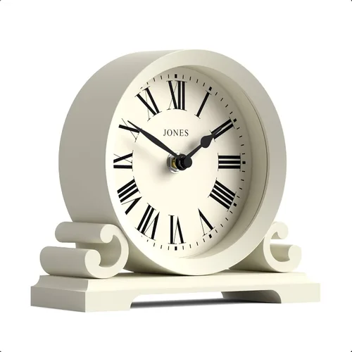 Miniatura 9 de JONES CLOCKS Saloon - Reloj de repisa Pequeño diseño tradicional de doble desplazamiento Verde Números romanos Estilo clásico