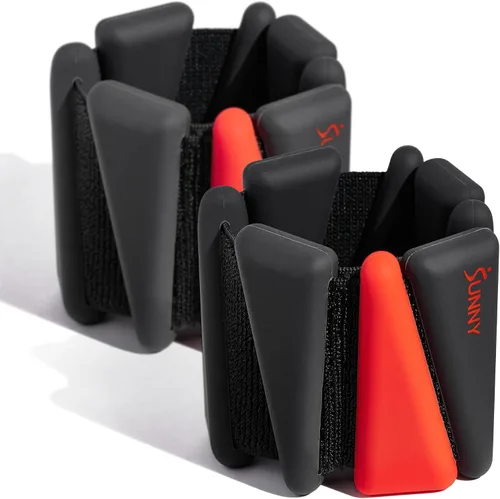 Sunny Health & Fitness - Pesas de tobillo para mujeres y hombres – Pesas ajustables para muñeca, brazo y pierna en pares de 1-2 libras | Ideal para
