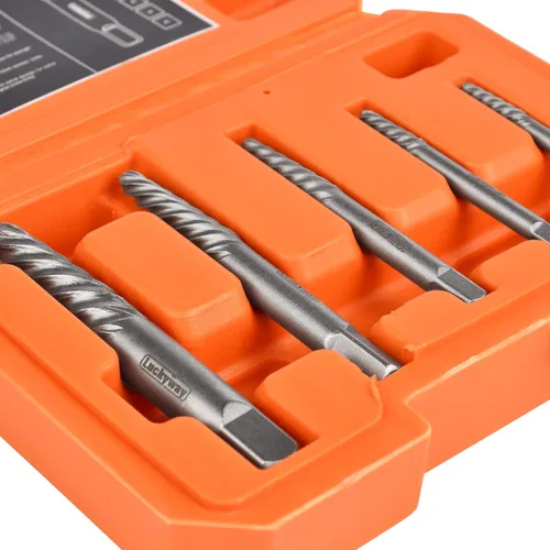 Miniatura 7 de Luckyway Juego de extractor de tornillos dañados de 5 piezas, herramienta extractor de tornillos dañados y pelados, juego de extractor de pernos