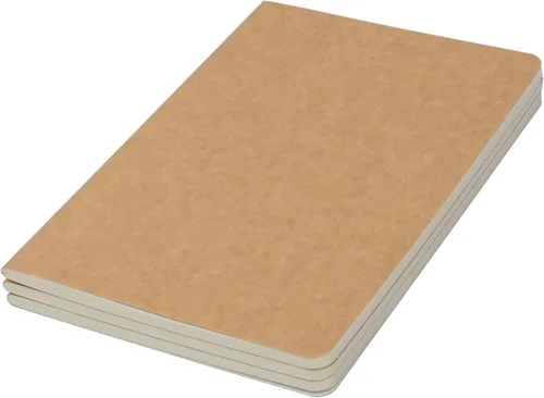 Miniatura 2 de TWONE Paquete de 3 cuadernos de viaje para viajeros o escuela, tapa blanda marrón kraft, 5.5 x 8.25 pulgadas, 96 páginas a rayas/48 hojas