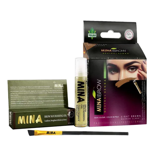 Miniatura 27 de MINA iBrow Kit de Color de Henna Profesional para Cabello con Paquete Combinado de Pincel Cubre Cabello Canoso - Dura hasta 6 semanas Sin