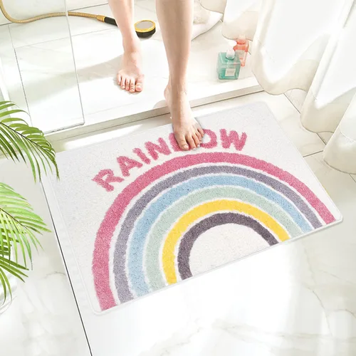Miniatura 3 de Hi Space Alfombra de baño de 31.5 x 19.7 pulgadas, antideslizante, lavable a máquina, suave, absorbente, bonita, alfombra de baño de felpa