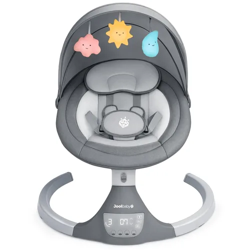 Jool Baby Nova Swing para recién nacidos, columpio eléctrico motorizado para bebés, música Bluetooth, 10 melodías preestablecidas, control remoto