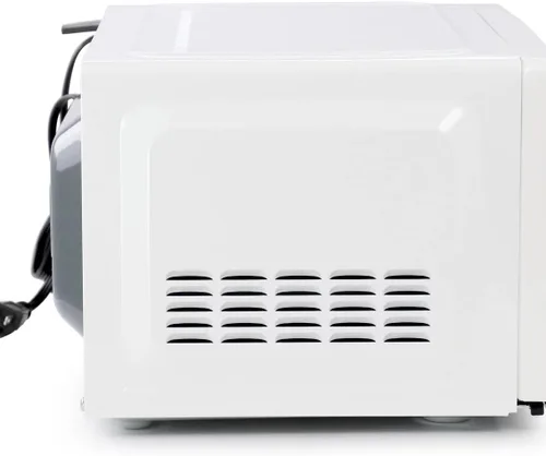 Miniatura 4 de Horno microondas de encimera de 0.7 pies cúbicos y 700 W en color blanco, microondas compacto con 10 niveles de potencia, pantalla LED, cocción