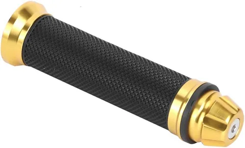 Miniatura 9 de Empuñaduras de manillar de motocicleta, empuñaduras de goma con extremo de aluminio, universales para barra de mango de 7/8 "(22 mm) (dorado)