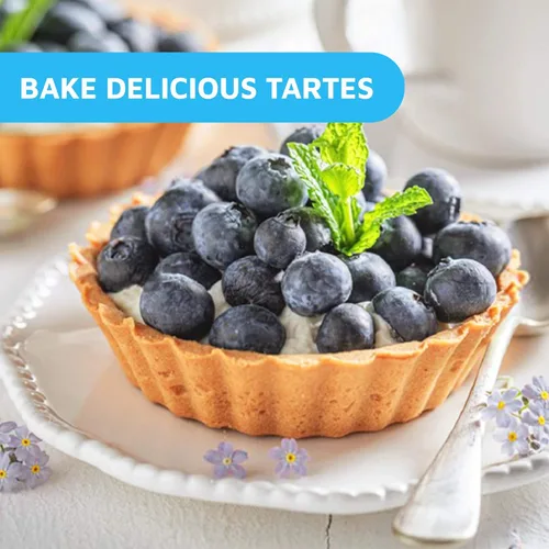 Miniatura 6 de MontoPack - 100 sartenes desechables de aluminio de 5" para tartas y pasteles Sartén redonda de 5 pulgadas para hornear mini tartas personales