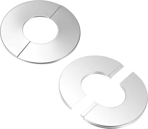 Miniatura 12 de M METERXITY Paquete de 2 bridas divididas de pared, para tubo de diámetro exterior de 0.9 pulgadas/0.866 in, placa de escudo de acero inoxidable