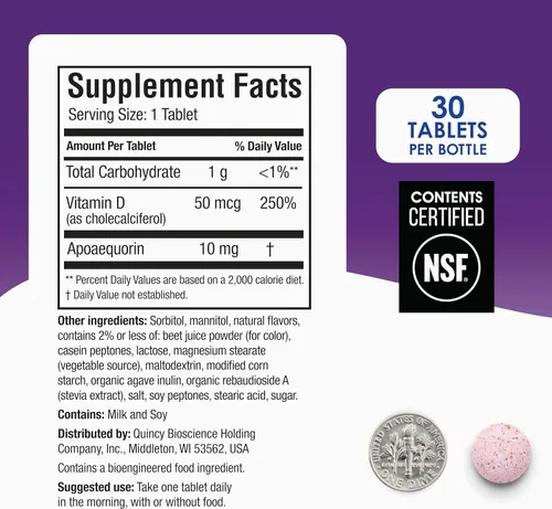 Miniatura 6 de Prevagen Regular Strength Mezcla de Bayas Tabletas Masticativas - 30 Tabletas (Suministro para 1 Mes) Formulado para Tu Cerebro 10 mg