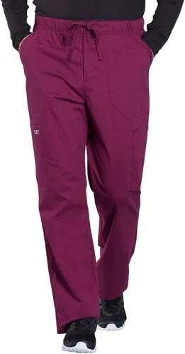 Cherokee WW Professionals - Pantalón quirúrgico para hombre con cordón ajustable, bolsillo tipo cargo y pierna recta, modelo WW190