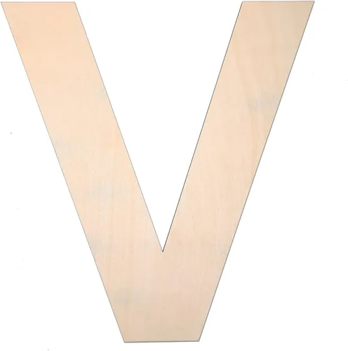 Miniatura 38 de Símbolo de madera de 12 pulgadas &, letra grande de madera sin terminar de 1/4 de pulgada de grosor para manualidades de bricolaje, decoración