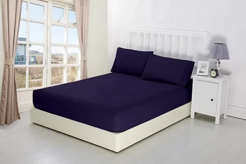 Miniatura 6 de Crown Collection Sábanas bajeras de 600 hilos, 100% algodón egipcio, 8 piezas, bolsillo profundo de 12 pulgadas con 16 fundas de almohada