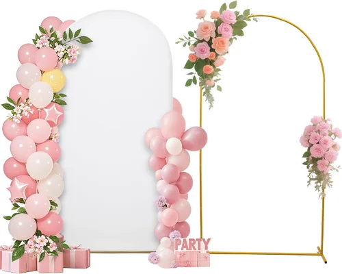 Miniatura 24 de Funda para arco de boda de 6 pies, tela elástica para arcos pequeños, cabinas de fotos y decoración de fiestas, para cumpleaños, duchas