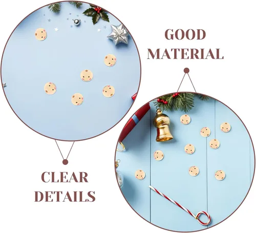 Miniatura 3 de Kisangel Cuentas de madera con cara sonriente, cuentas de madera cuadradas de 0.78 pulgadas para hacer joyas, suministros para manualidades
